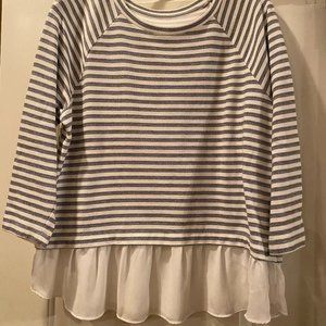 Striped Peplum Top